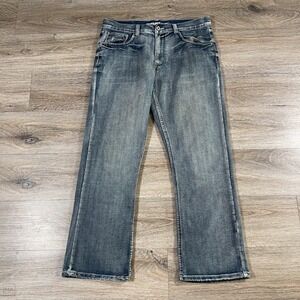 Flypaper Blue	Men's Jeans Boot Cut Denim Casual 34x30 Blue‎